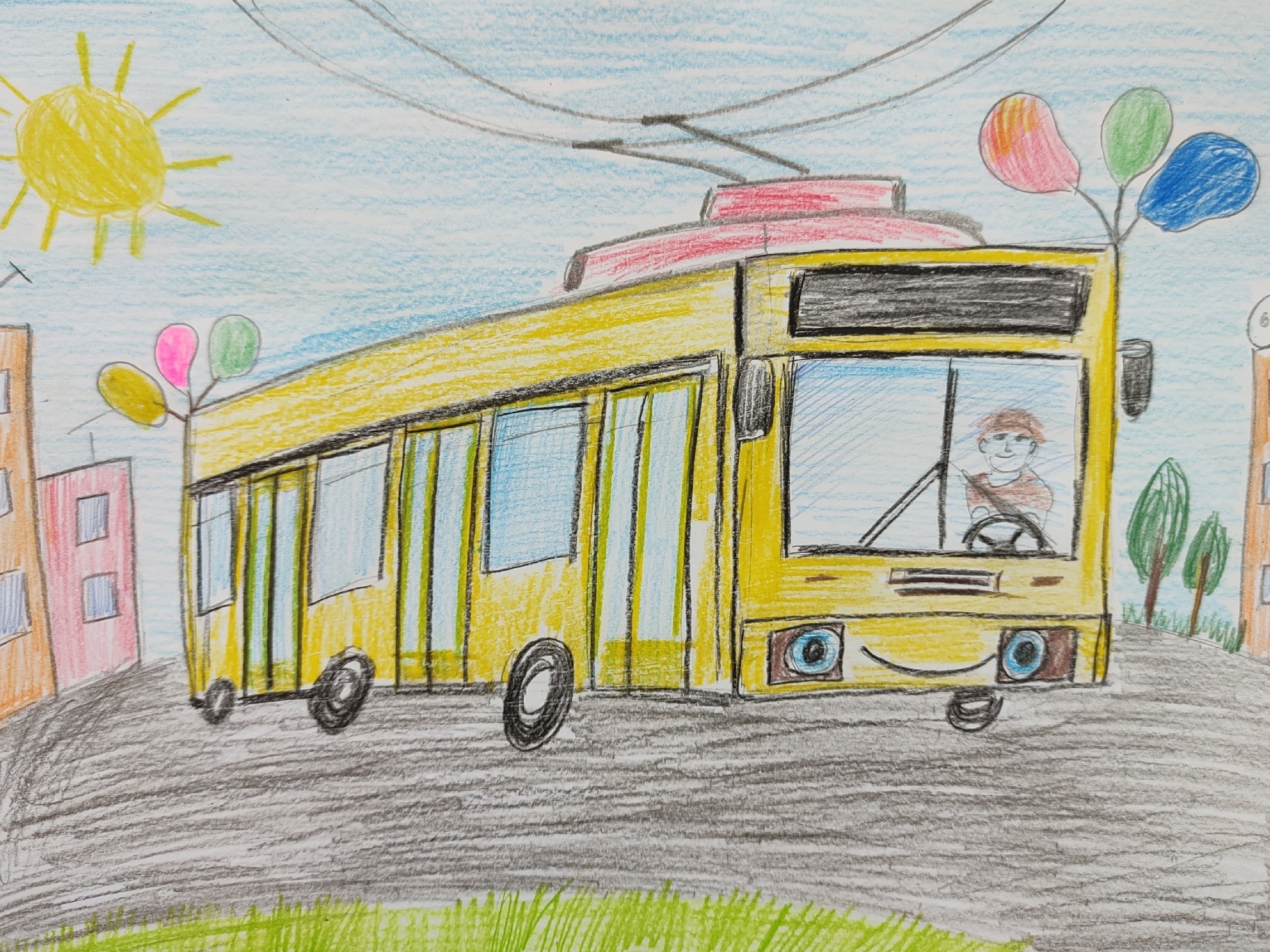 В Омске стартовал традиционный конкурс детского рисунка ко дню рождения троллейбуса.