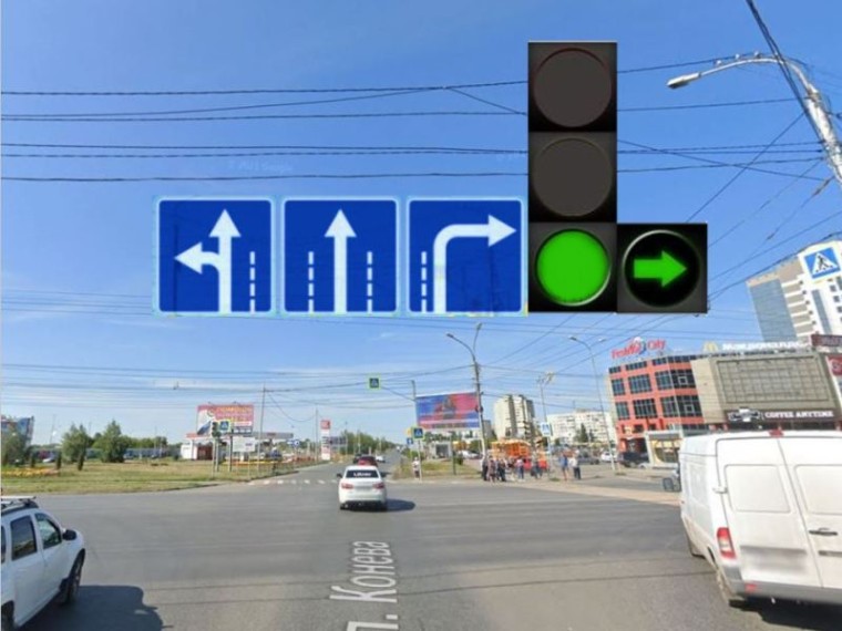 На перекрестке улиц Конева и 70 лет Октября изменится схема движения транспорта.
