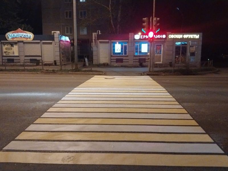 В Омске продолжают обновлять разметку.