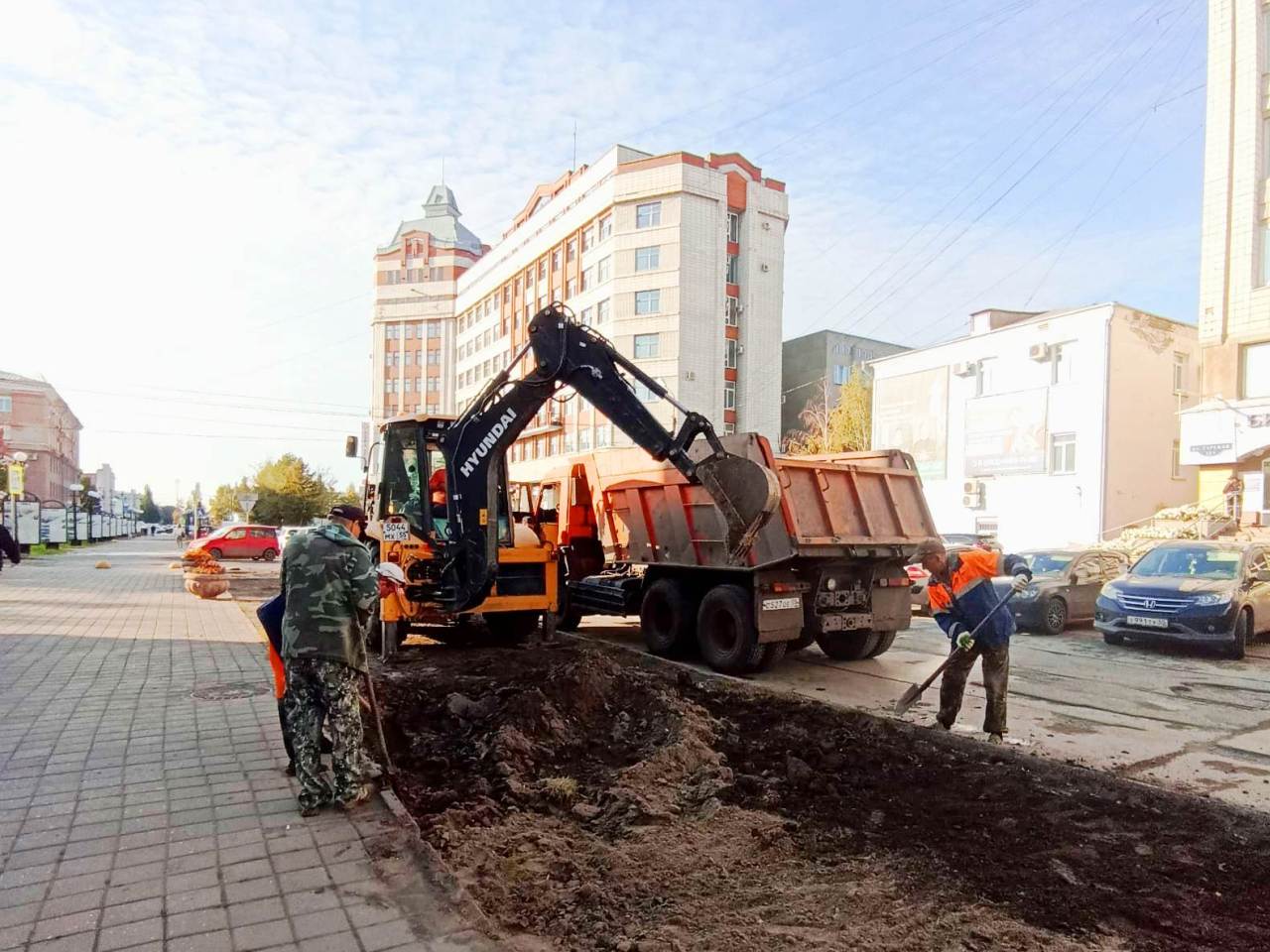 Мэр Омска сообщил, что на аллее Строителей проводятся мероприятия по благоустройству.