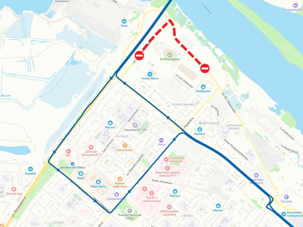 В Омске скорректируют движение автобусов по маршруту №3.