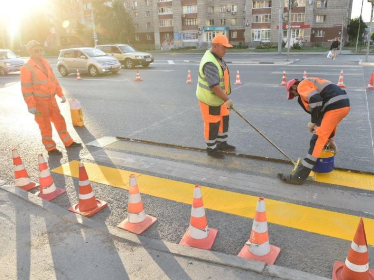 Наносить разметку на дорогах начнут в конце апреля.